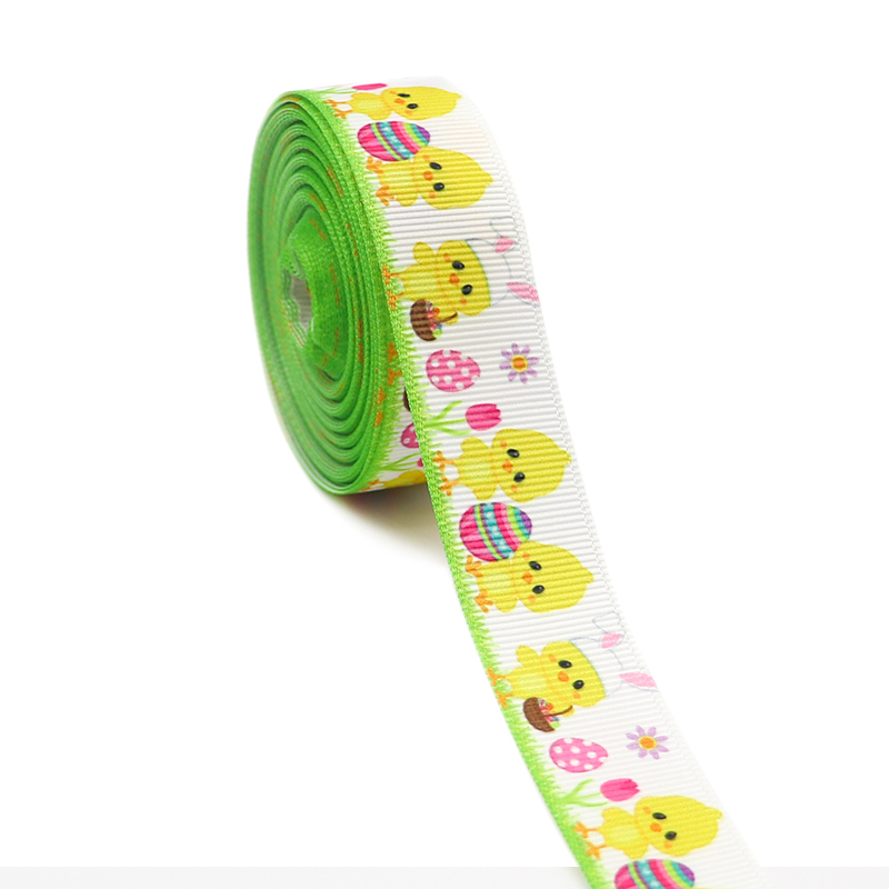 10 Yards 1'' 22MM Easter Printed Grosgrain Ribbons For Hair Bows DIY Handmade Materials Y2020122601: 01950