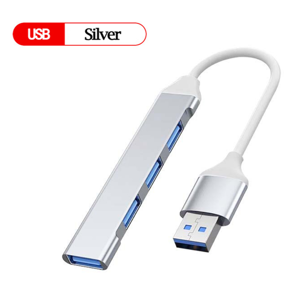 USB C HUB 3.0 typ C 3.1 3/4 Port Multi Splitter Adapter OTG USB dla Macbook Pro 13 15 Air Mi Pro HUAWEI PC akcesoria: BIAŁY