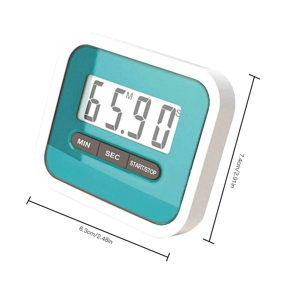 Kitchen Timer LCD Display Countdown Alarm Cooking Baking Digital Timing Alert 0 to 99 Minutes 59 Seconds: Blue