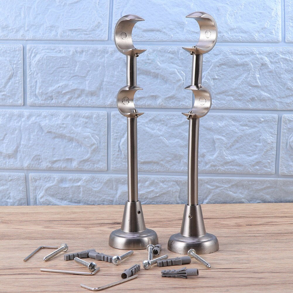 Neueste 20mm/25mm Doppel Vorhang Stange Klammern Gardinen Pole Halfter schwer Pflicht für Hause