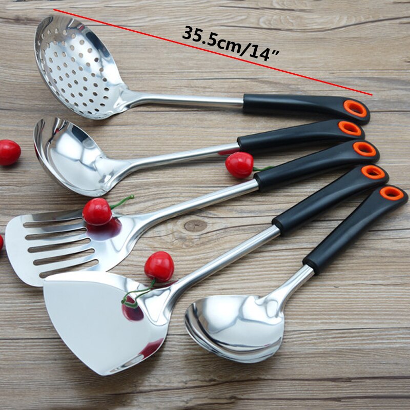 1 set Stainless steel Kitchen Utensils Cookware spatula Cooking Tool Set Colander Spoon Slotted Spatula Tools Kitchenware