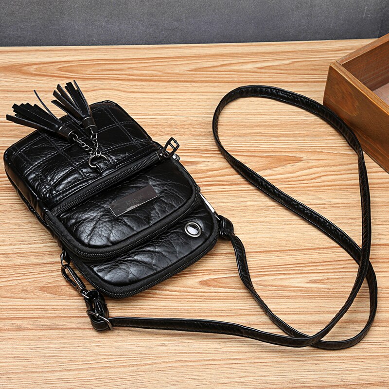 Mantis Garnalen Telefoon Schoudertassen Voor Vrouwen Pu Lederen Kwastje Klinknagel Crossbody Tas Voor Meisjes Tas Beroemde Vrouwen tas