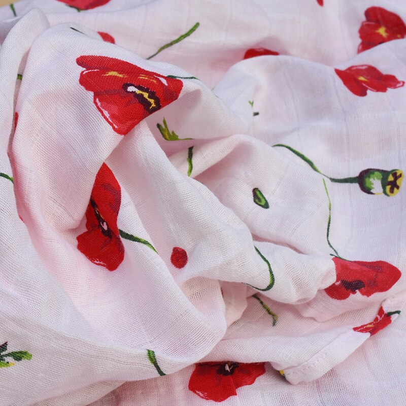 Rosa svane 100%  økologisk bomull rosa rød musselin babytepper sengetøy spedbarn swaddle håndkle for nyfødte swaddle teppe baby wrap