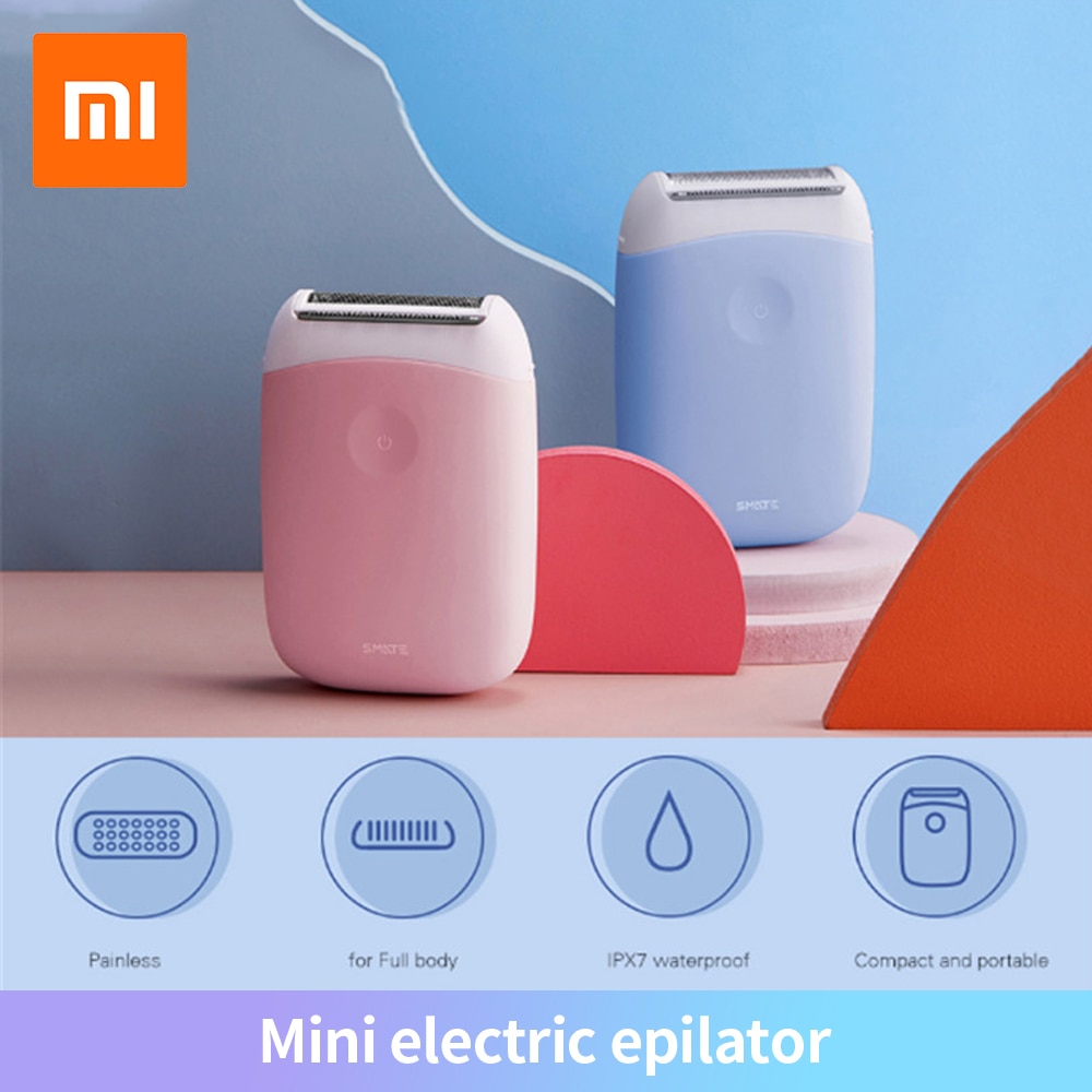Depiladora eléctrica Original Xiaomi SMATE ST-L36, miniafeitadora de pelo para mujer, recargable vía USB, depiladora suave portátil