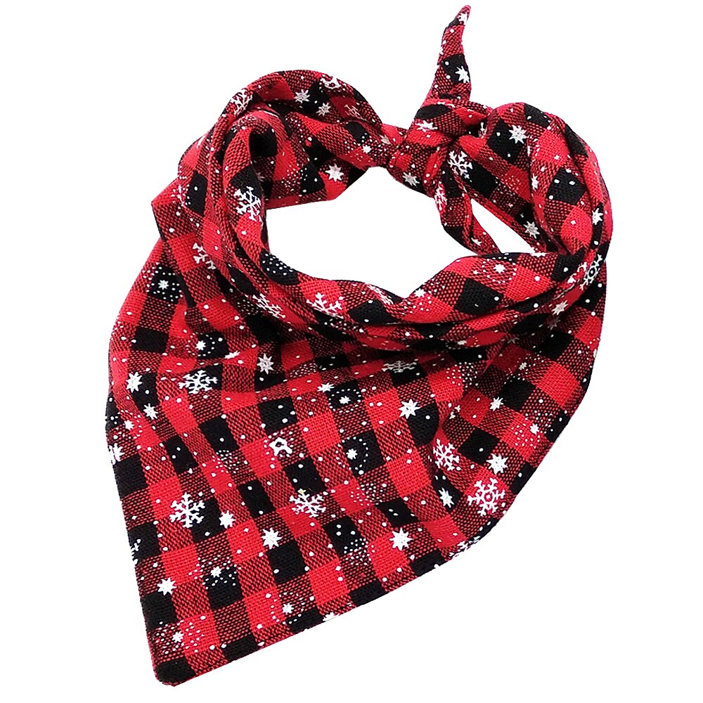 Bandana d'halloween anniversaire pour chien, bavoir de noël pour chien, marguerite, chat, accessoires pour animaux de compagnie, petit, moyen et grand gabarit: Red Length 54cm