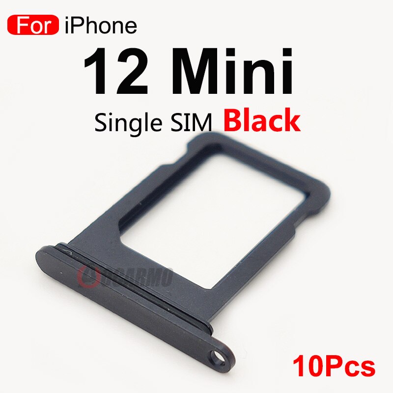 Aocarmo 10 sztuk/partia Sim taca uchwyt dla iPhone 12 mini mini gniazdo karty SIM taca uchwyt adapter gniazdo części zamienne