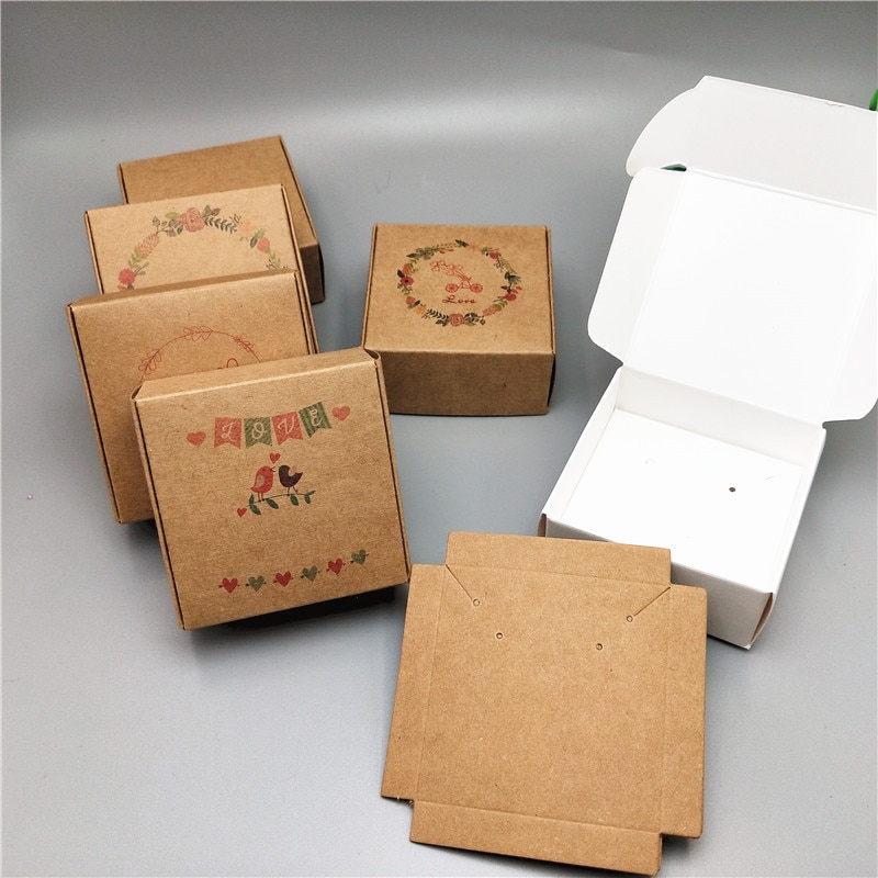 Paper Cardboard Aircraft Packing Boxes Jewelry Set Kraft Boxes Necklace Pendant Earring Displays Box