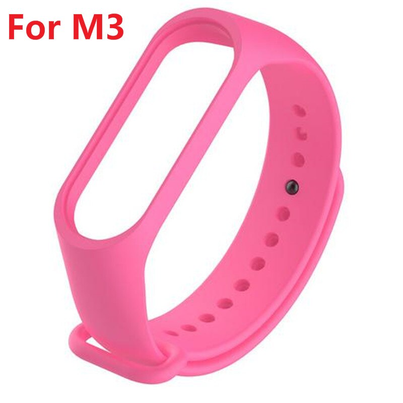 Correa de reloj para Xiaomi Mi Band 3, correa de reloj inteligente resistente al agua, correa de muñeca para Fitness, correa de muñeca de silicona de repuesto: pink