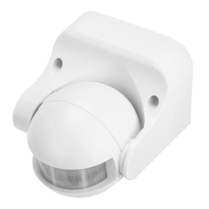 220v 300w bevegelsessensor bevegelsesdetektor automatisk infrarød pir sensor sikkerhet 180 gradere roterende utendørs lysbryter: Hvit