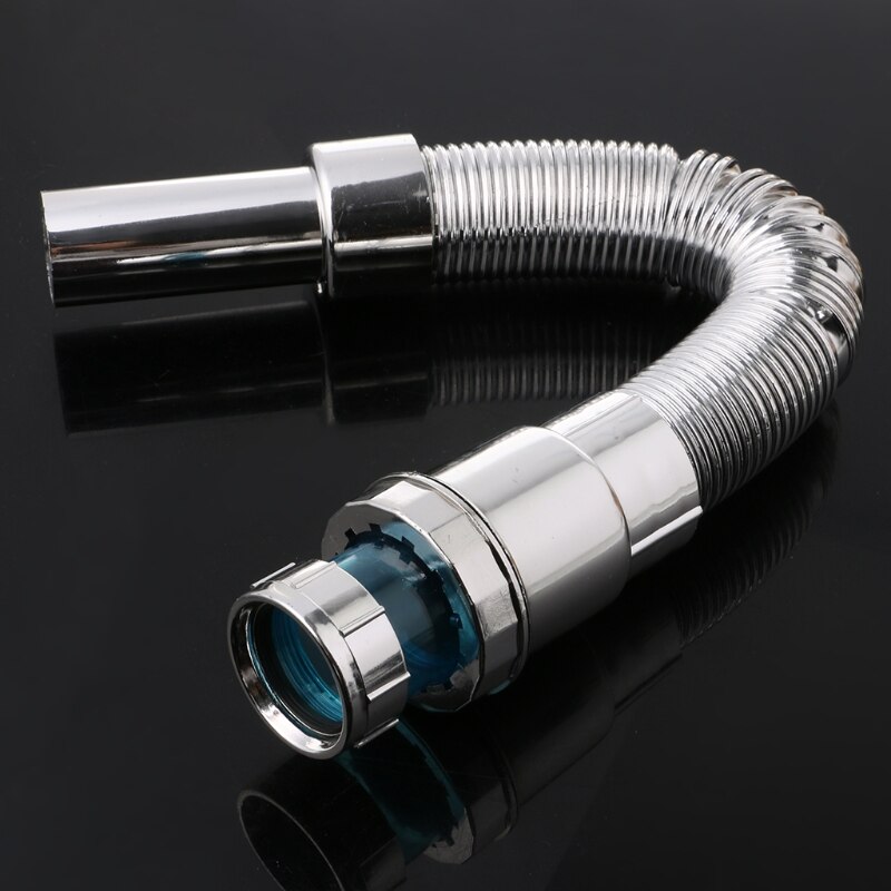 ABS Kitchen Sewer Pipe Flexible Sink Drains Downcomer Wash Basin Plumbing Hose