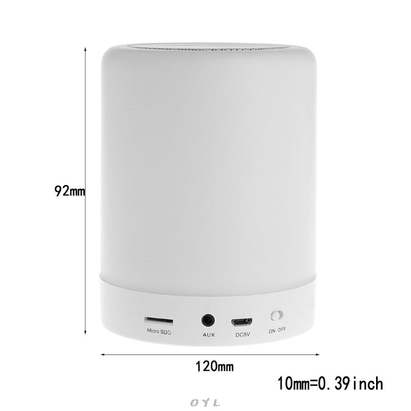 Enceinte Bluetooth lampe tactile magnétique sans fil LED veilleuse intégré micro Portable