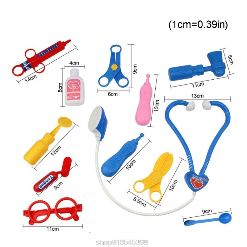 Kids Doctor Set Children Pretend Play Doctor Kit Role Play Costume Boys Girls Birthday N06 20