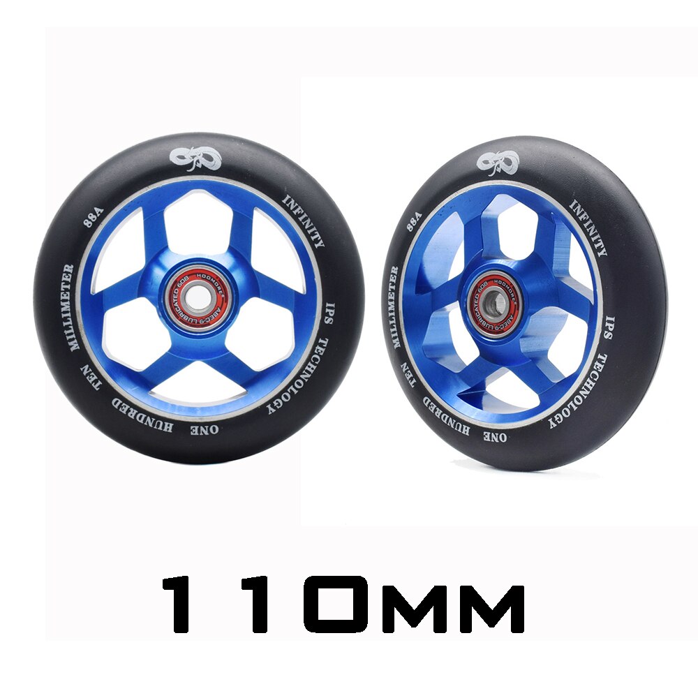 Brand Iron 110mm scooter wheels 88A hardness skating wheel 100mm 110mm Alloy scooter wheels Iron Aggressive tire ABEC-9 bearing: 110mm model1