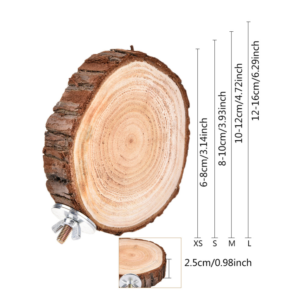 Tabla de troncos de madera Natural para hámster, plataforma de madera para chinchilla, conejillo de indias, ardilla, Totoro, loro que salta, suministro de juguetes para mascotas pequeñas