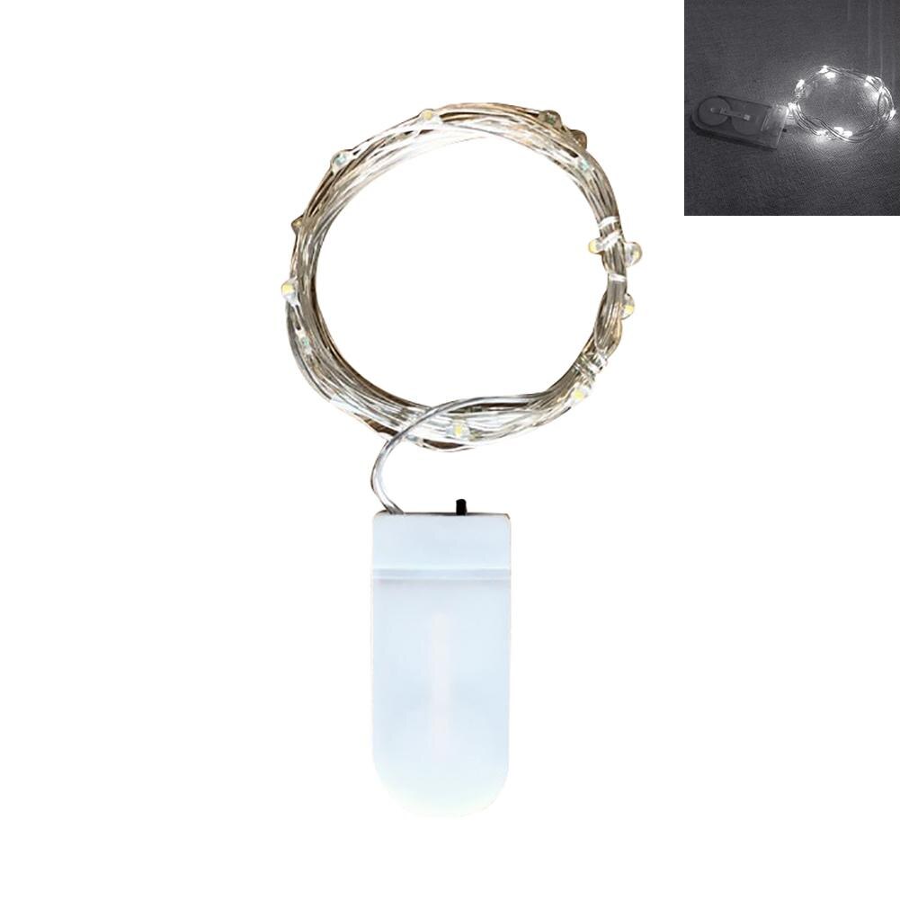 2m LED Strip String Lights Cooper Wire 20LEDs Lights Christmas Wedding Decoration Lights Garden Battery Operated: White