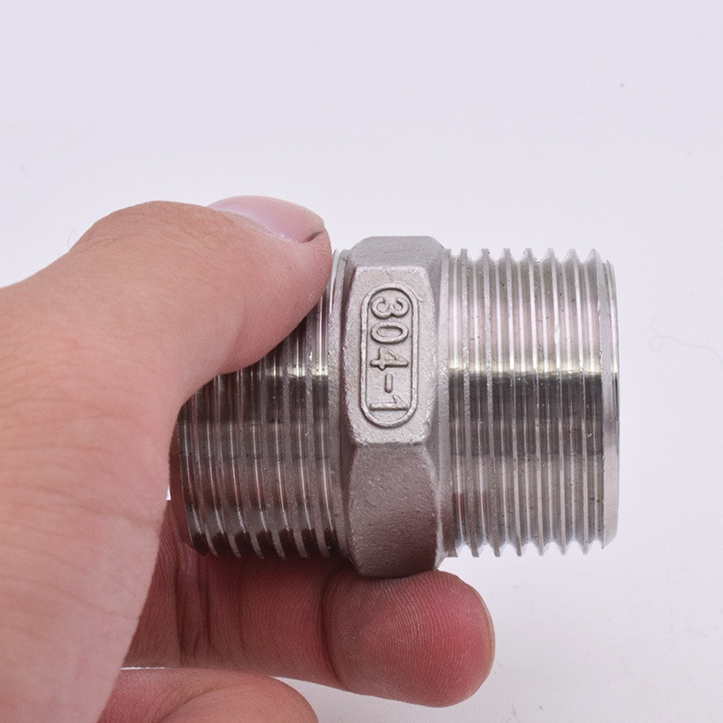 1/8" 1/4" 3/8" 1/2" 3/4" 1" 1-1/4" 1-1/2" BSP Male to Male Thread Hex Nipple Threaded Reducer Pipe Fitting Stainless Steel 304