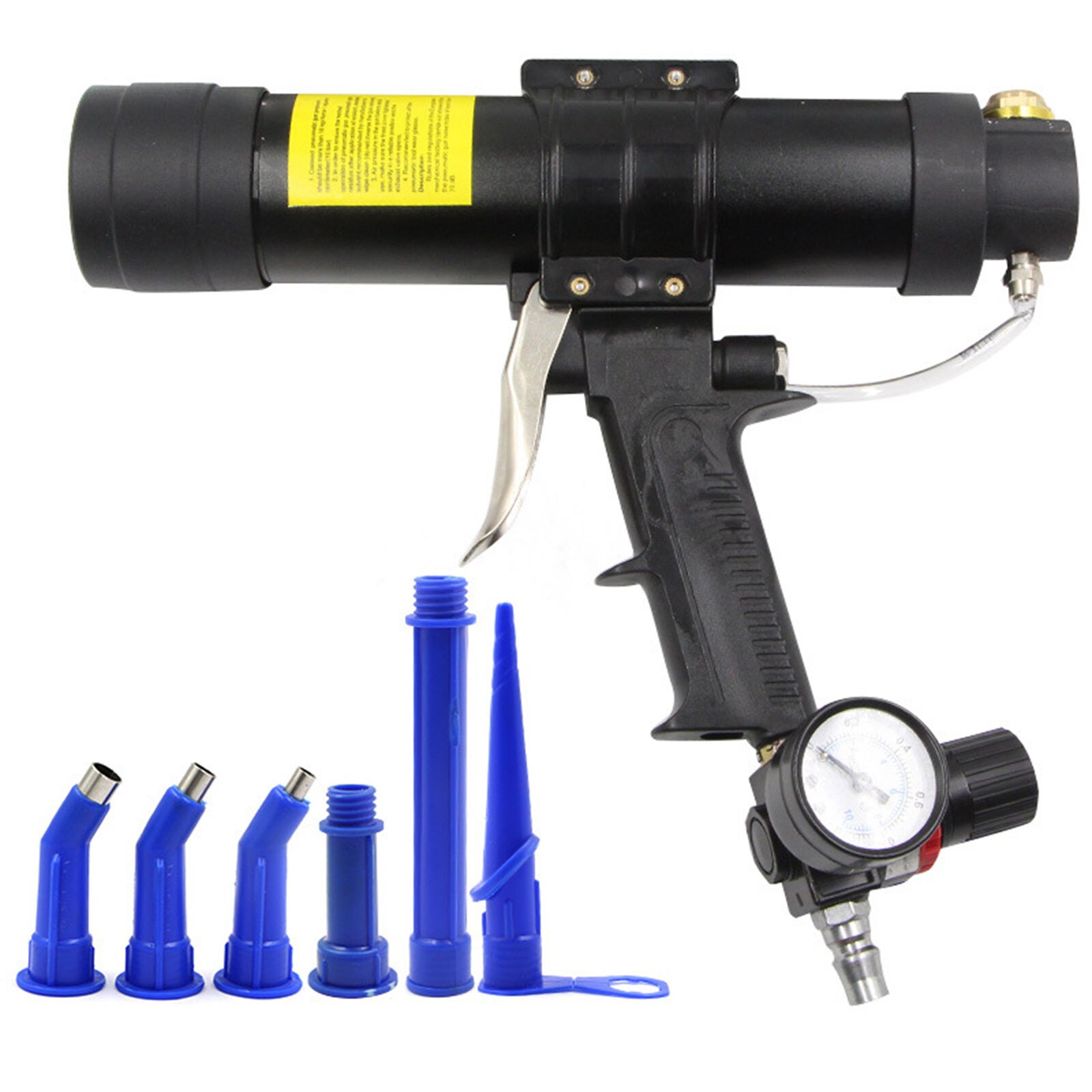 310ml Sealant Glass Glue Spray Gun Pneumatic Gun Caulk Nozzle Applicator Kit Finishing Tool Reusable Sprayer Caulking Tools Set: A