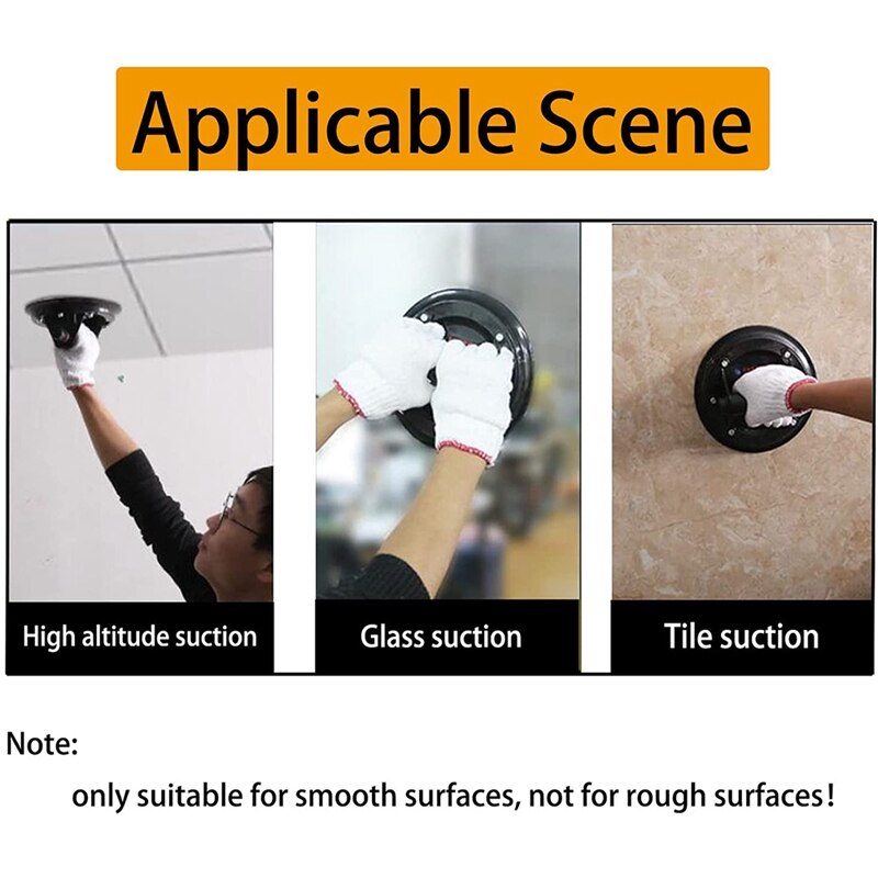 Glas Zuignap, Voor Graniet &amp; Glas Tillen Venster Vervanging, 8Inch Industriële Vacuüm Zuignap Glas Lifter