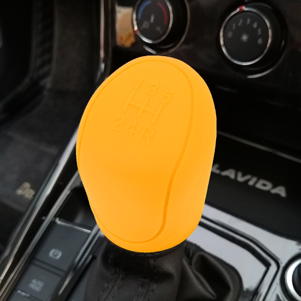 LEEPEE, collares de cambio de marchas de coche, pomo de palanca de cambios cubierta de palanca de cambios de silicona para ESCORT Ford Focus 2 3 4 MK2 MK3 MK4 MT -