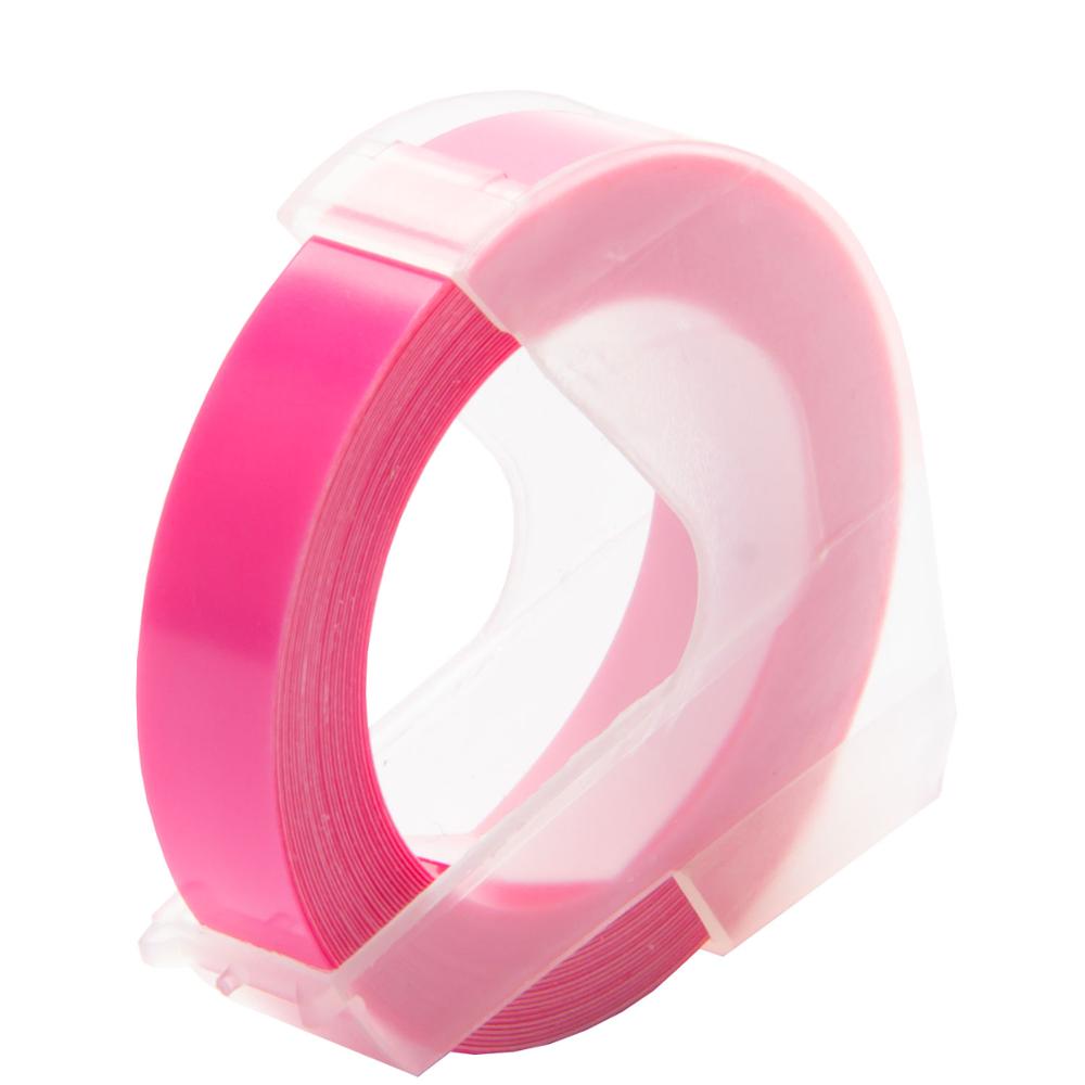 17 Colors 3D Embossing Tape For DYMO Plastic Embossing Tape DIY Tape For DYMO Motex E-101 Motex E-202 Motex E-303 Label Maker: fluorescent pink