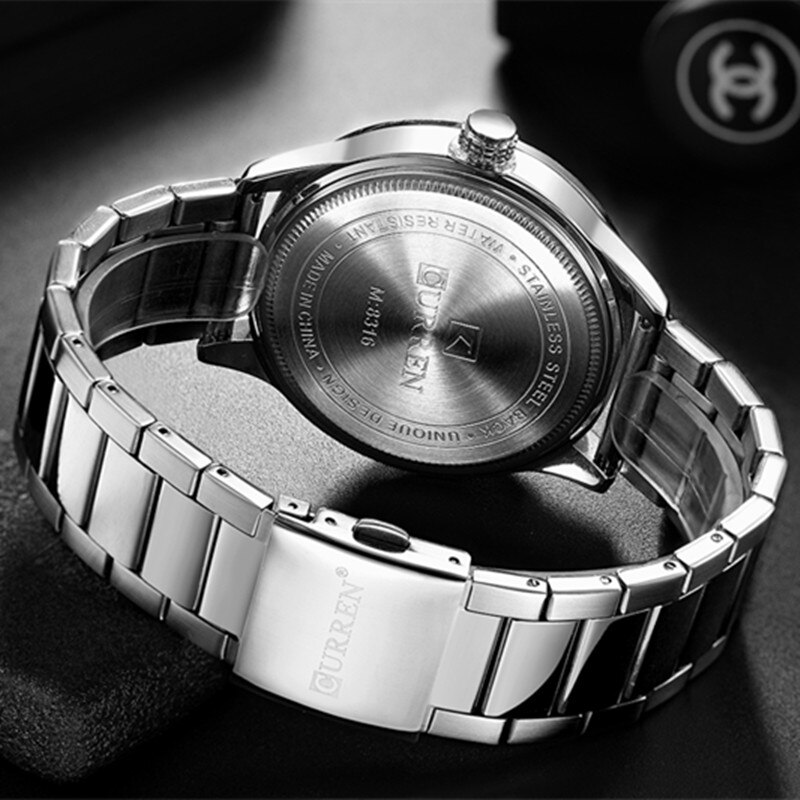 Horloges Mode Roestvrij Stalen Band Heren Horloges Klassieke Zakelijke Quartz Horloge Voor Mannen Man Klok Met Kalender