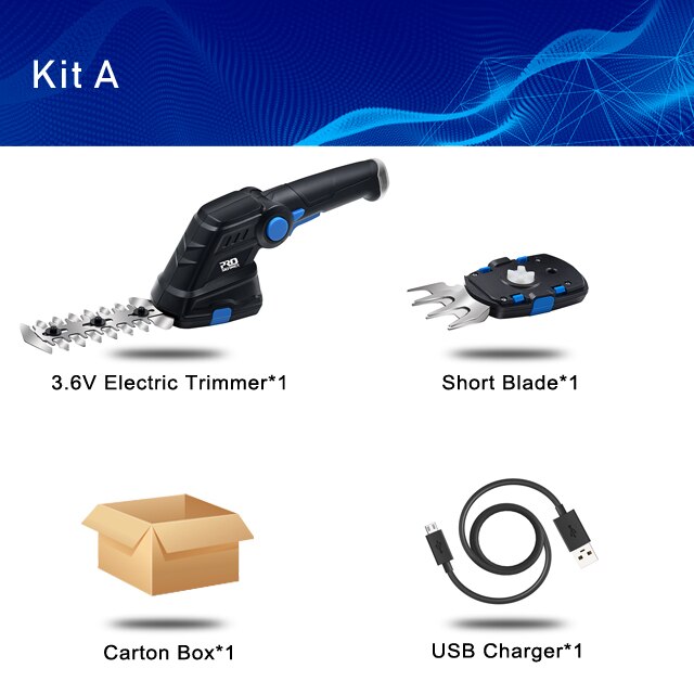 2 in 1 Electric Hedge Trimmer 3.6V USB Cordless Lawn Mower Rechargeable Weeding Shear Pruning Mower Garden Tools by PROSTORMER: Default Title