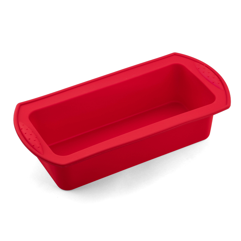 Rektangulär silikonform bakningsverktyg godis toast mögel påskbröd bakverktyg diy kök levererar tårta bakeware pan: Röd