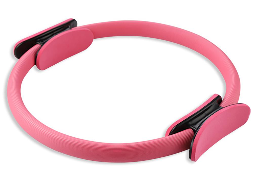 Pilates Ring - Yoga Circle Hoop - Professional Fitness Wheel - Home Gym Muscle Training Accessory: Brown