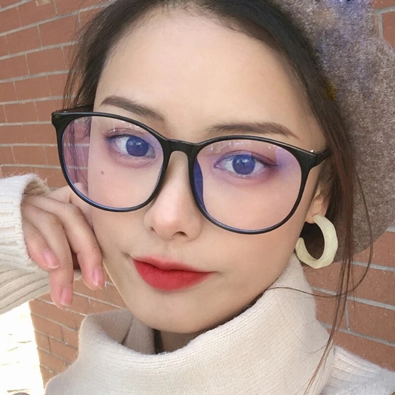 GTAF-Gafas de luz azul para hombre y mujer, lentes con filtro de bloqueo de ordenador, montura redonda, superligeras, blancas y transparentes