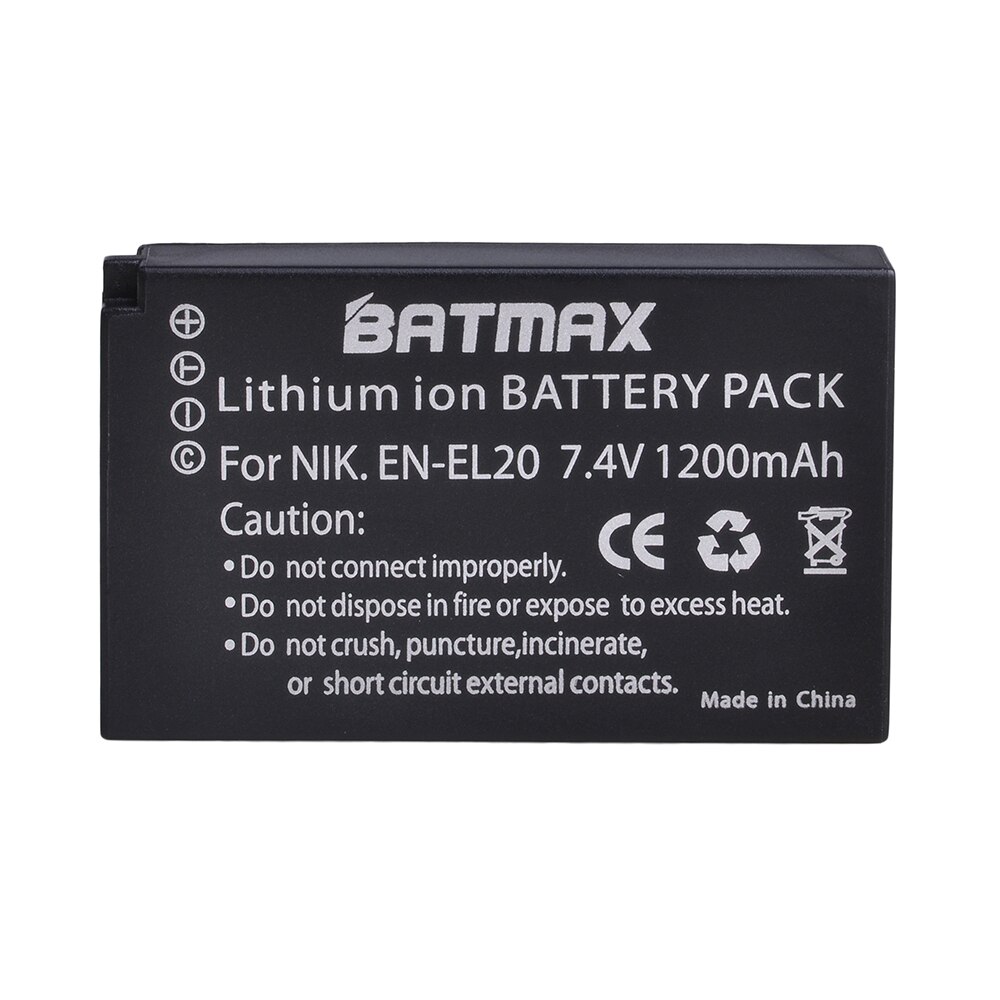 Batmax fi -el20 en-el20a fi  el20 en el20a akku + led usb kaksoislaturi nikon coolpix  p1000 nikon  s1 j1, j2, j3 nikon 1 aw1: 1 akku