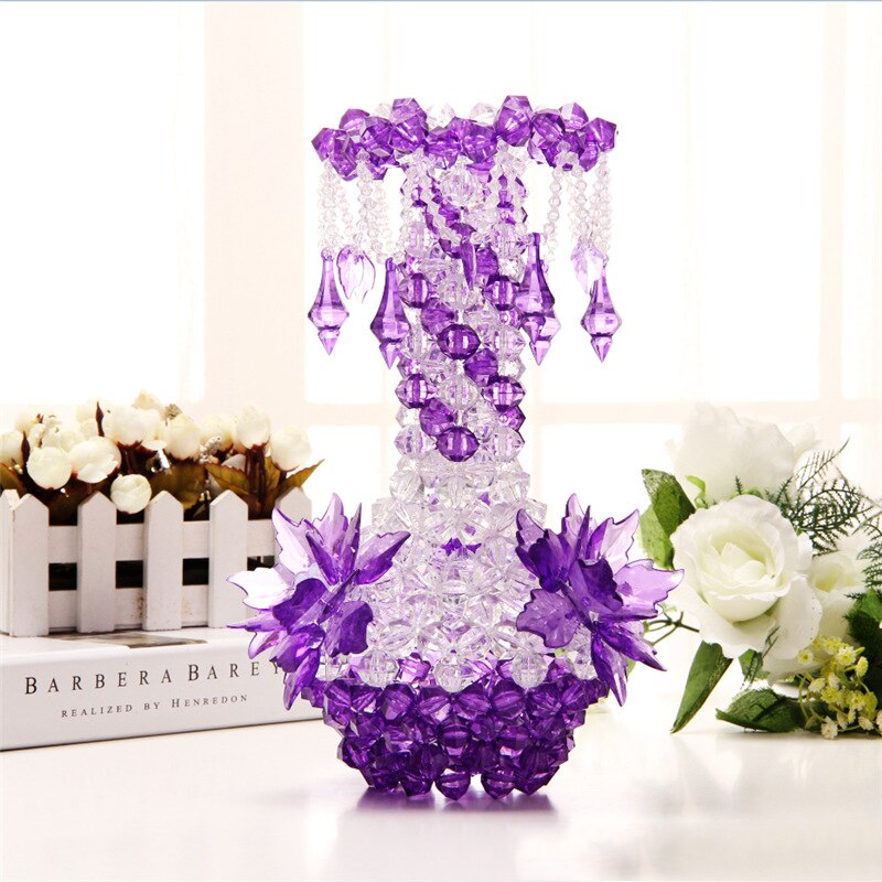 DIY handmade Flower Vase Acrylic Pendant Bottle Decoration Bedroom Living Room Home Decoration Crafts