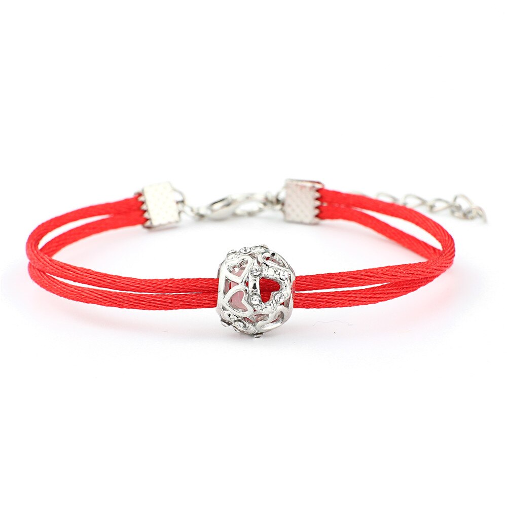 Dgw Handgemaakte Gevlochten Touw Armbanden Rode Discussie Charm Armbanden Brengen Je Geluk Vreedzame Armbanden Verstelbare Lengte