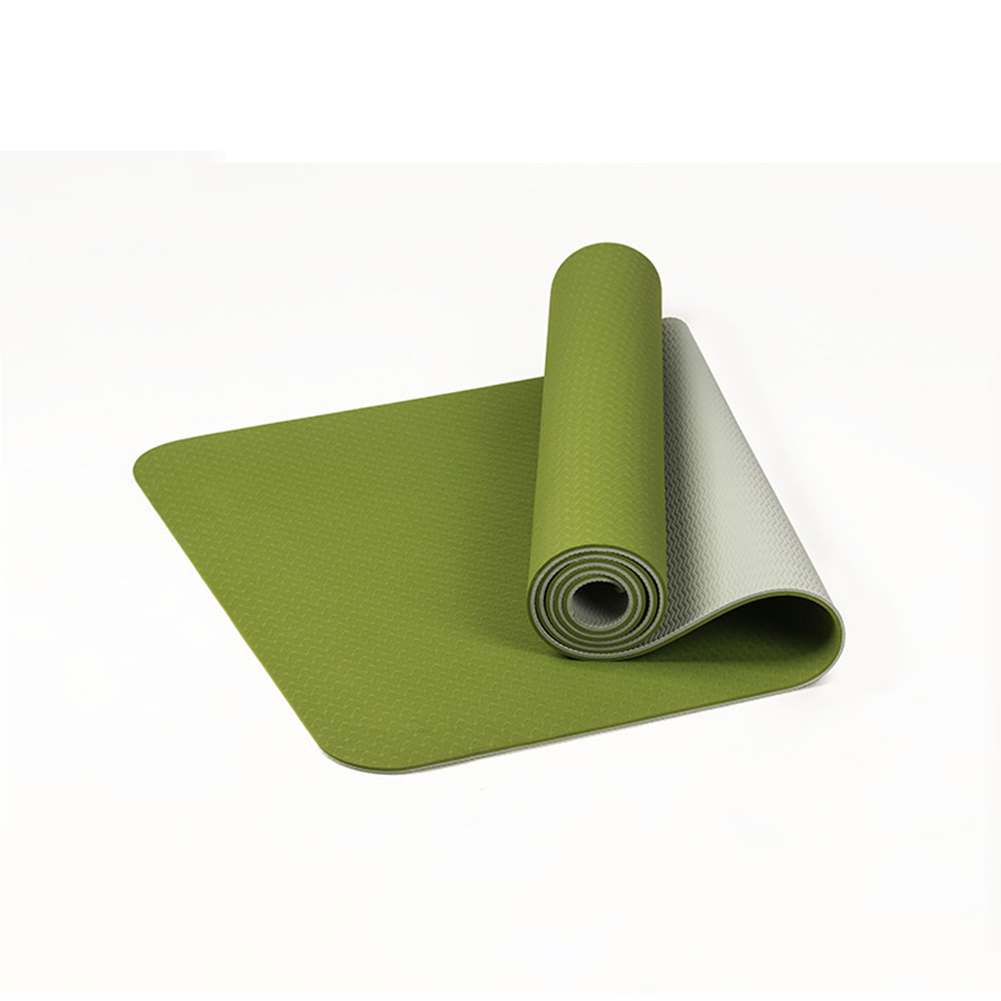 Yoga Mat 6mm Thick TPE - 183x61cm Non-Slip Dual-Color Fitness Pilates Gym Exercise Training Pad