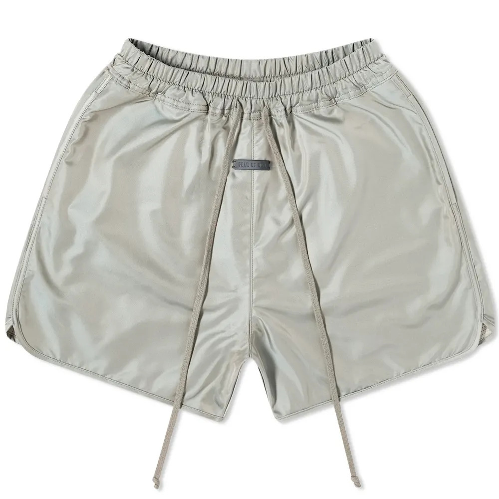 Shorts de Fitness tissés d&#39;été pour hommes et femmes, pantalons de sport amples, respirants à cinq points, à séchage rapide, décontractés, pour hommes et femmes: Light Grey / M