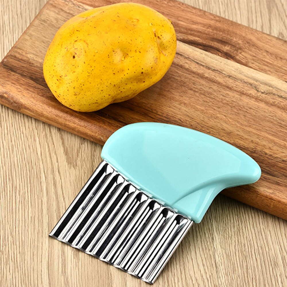 Useful Stainless Steel Carrot Vegetable Corrugated Cutter Slicer Potato Chips Corrugated Kitchen Knife wrinkled potato chips