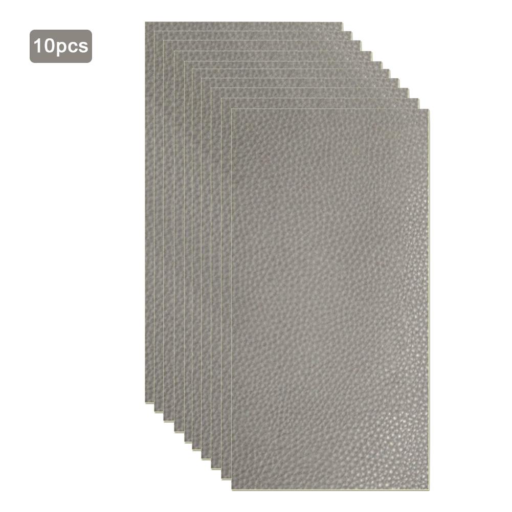 5Pcs/10Pcs Leather Repair Patch Adhesive Backing Leather Seat Patch Kit For Couch Furniture Sofa/Jackets Repair Accessory: 10pcs Dark Gray
