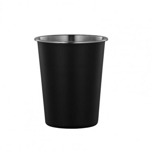 350/500ml Espresso Cups Stainless Steel Stackable Mug Coffee Cups Juice Beer Mug Water Cup Tumblers Coffee Mug Drinking Cup: Black 350ml