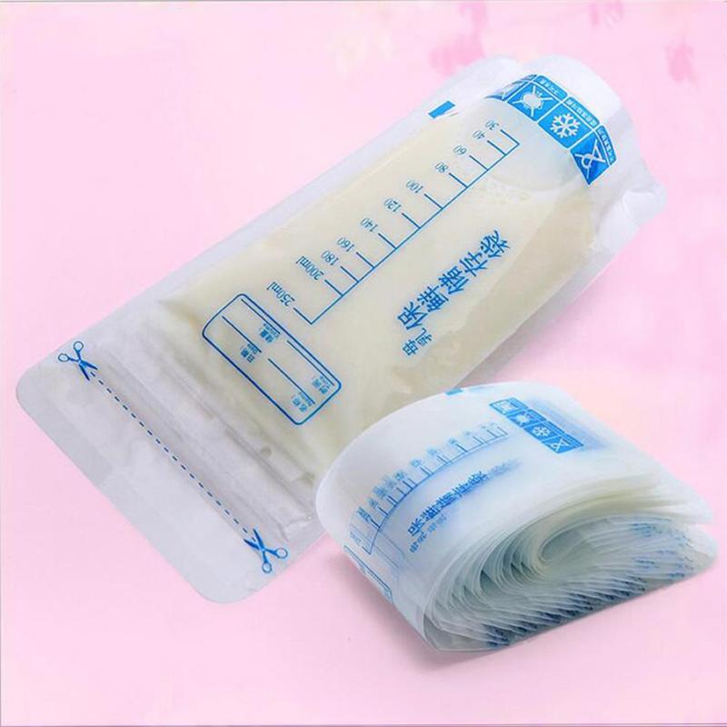10 Uds. Bolsas de congelador de leche de 250 ml, bolsa de almacenamiento de alimentos para bebés, bolsa de almacenamiento de leche, bolsa de mantenimiento de leche fresca, bolsa de alimentación segura para bebés
