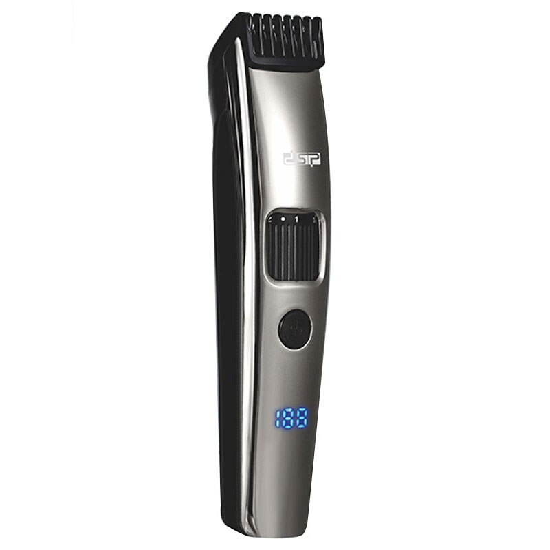 LCD display adjustable 1-10mm beard trimmer electric hair trimmer for men stubble trimer hair cutting machine: Gray