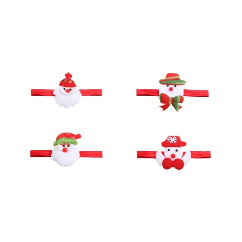 Crianças banda de cabelo do bebê banda de cabelo dos desenhos animados elasticidade não dói cabelo papai noel natal acessórios para o cabelo turbante presente