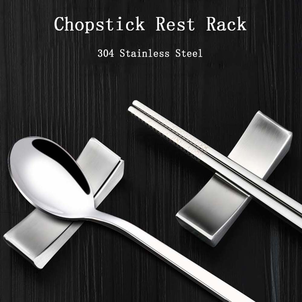 Rvs Chinese Chopstick Rest Eetstokjes Houder Eetstokjes Lepel Kussen Vorm Rack Herbruikbare Keuken Servies