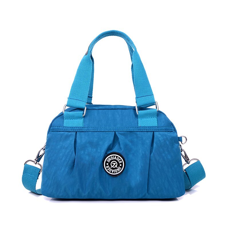 Vrouwen Handtassen Solid Waterdichte Nylon Schoudertassen Vintage Reizen Messenger Bags Mode Vrouwelijke Crossbody Tassen Bolsas W734: sea blue