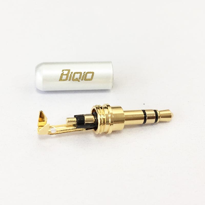 2pcs 3.5mm male connector dual channel earphone plug soldering terminal