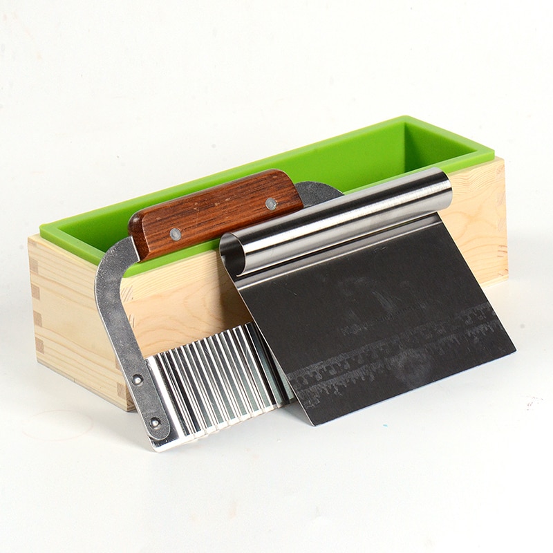 Zelfgemaakte rechthoekige siliconen zeepvorm voor brood, 800g vormen met 2 stuks roestvrijstalen uitstekers