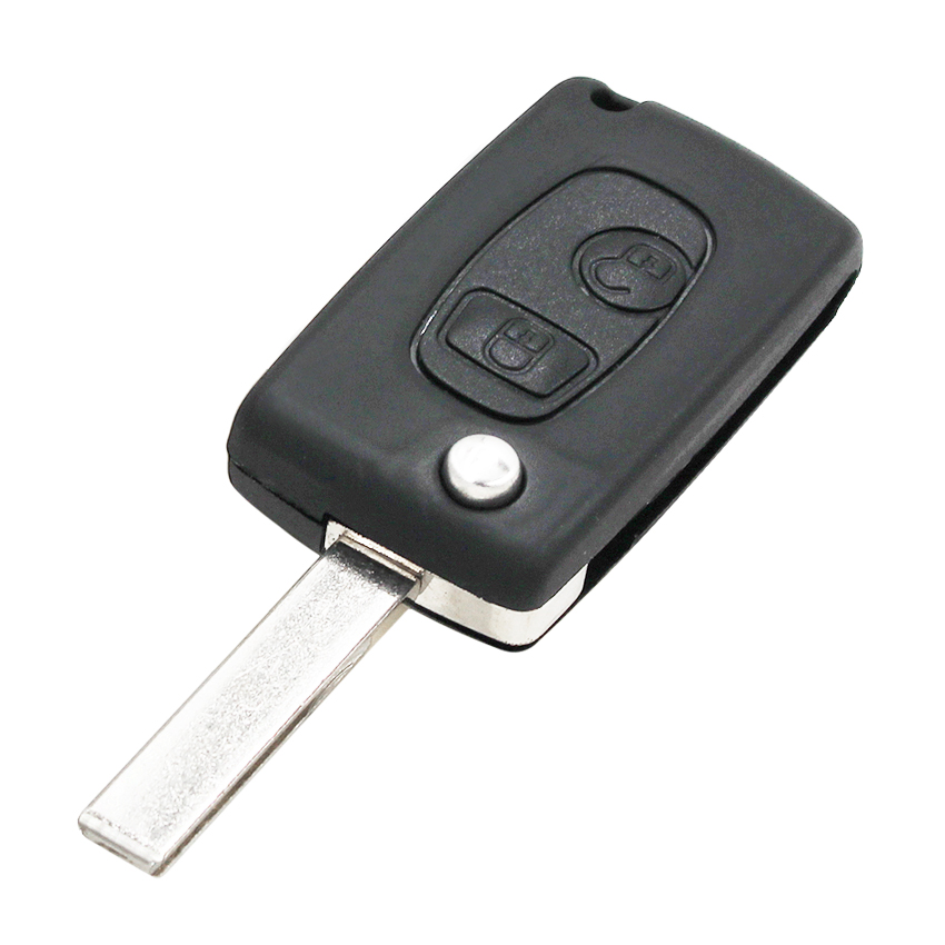 2 Buttton Flip Vouwen Afstandsbediening Autosleutel Shell Voor Peugeot 107 207 307 407 Vervanging Case Fob