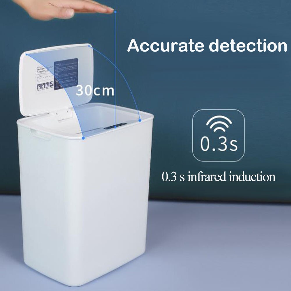 14l automatiska smarta induktionskärl med lock soptunna rörelsesensor miljövänlig sopkärl för k