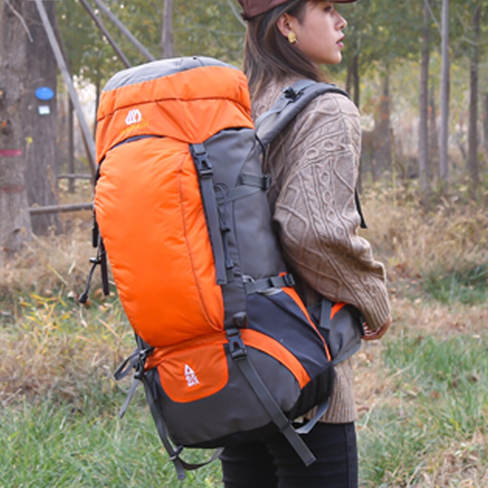 65L Hiking Backpack Waterproof Outdoor Sport Travel Daypack for Men Women Camping Trekking Touring Large Capacity