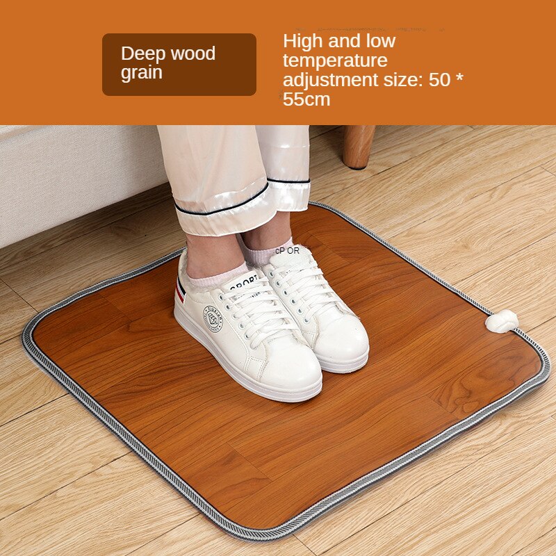 Pu Verwarming Voet Mat Warmer Elektrische Verwarming Pads Voeten Been Warmer Tapijt Thermostaat Warming Gereedschap Voor Home Office: 50 55cm