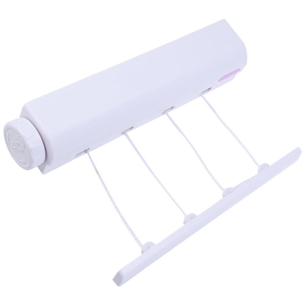 1pc Retractable Clothesline Portable Wall-mounted Adjustable Heavy Duty Clothes Line for Hotel Home
