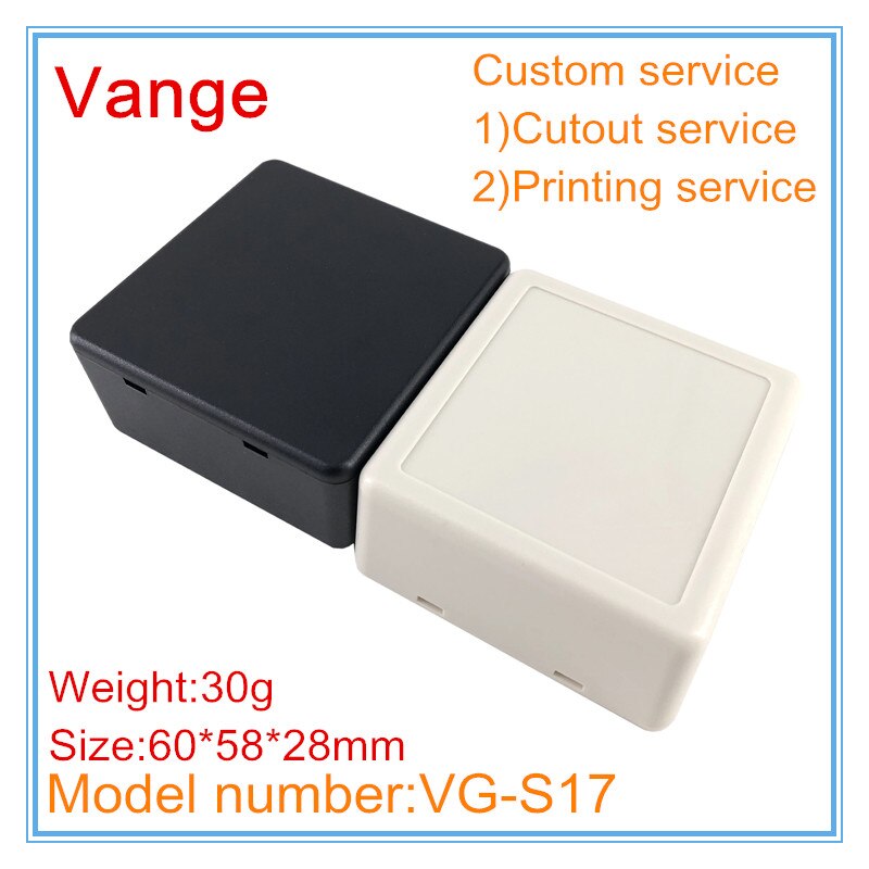 10pcs/lot black button project box 60*58*28mm ABS electronic instrument case for PCB